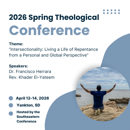 The 2026 Spring Theological Conference will be held at multiple locations in Yankton, SD, and feature guest speakers Dr. Francisco Herrara and Rev. Khader El-Yateem, who will help us explore the theme 